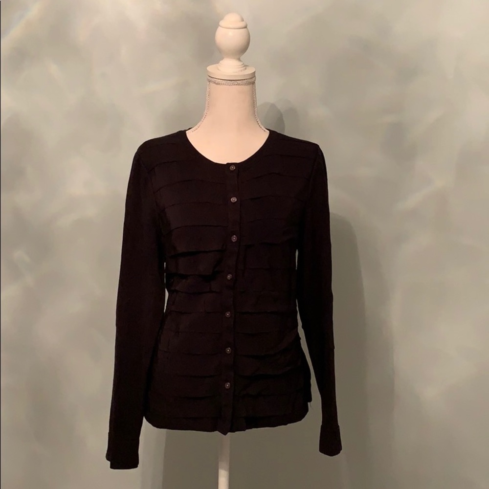 Pleated Cardigan